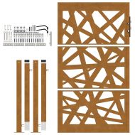 Градинска порта 100x150 см, устойчива на атмосферни влияния стомана, лек дизайн