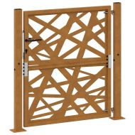 Градинска порта 100x100 см, устойчива на атмосферни влияния стомана, лек дизайн