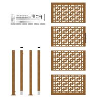 Градинска порта 100x200 см, устойчива на атмосферни влияния стомана, дизайн с кръст