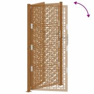 Градинска порта 100x200 см, устойчива на атмосферни влияния стомана, дизайн с кръст