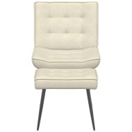 Релаксиращ стол с табуретка Cream Velvet