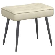 Релаксиращ стол с табуретка Cream Velvet