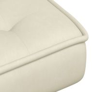 Релаксиращ стол с табуретка Cream Velvet