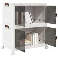 Кутия за съхранение с колела на 2 нива 75 L 64x40x76 cm