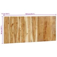 Табла за глава 120 cm масивна дървесина акация