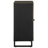 Бюфет черен 60x33x75 cm Масивна дървесина Манго