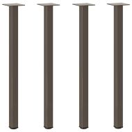 Крака за конзолна маса, 4 бр., естествена стомана, 72-74 см, стомана