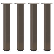 Крака за конзолна маса, 4 бр., естествена стомана, 72-74 см, стомана