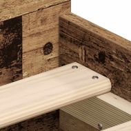 Рамка за легло без матрак старо дърво 100x200см инженерно дърво