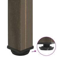 Крака за масичка за кафе, 4 бр., естествена стомана, 42-44 см, стомана