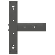 Крака за трапезна маса, Т-образни, 2 бр., антрацит, 60x35x(72-73) см, стомана