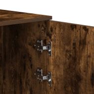 Шкаф за съхранение, опушен дъб, 50x45x103,5 см, инженерно дърво