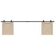 Комплект плъзгащи се врати за шкафове 200 см въглеродна стомана