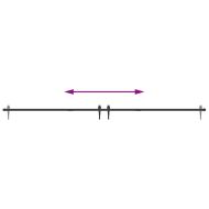 Комплект плъзгащи се врати за шкафове 244 см въглеродна стомана