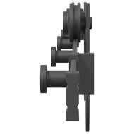 Комплект механизъм за плъзгаща врата, 200 см, стомана, черен