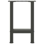 Крака за масичка за кафе, антрацит, 2 бр., 28 x (42-43) см, стомана