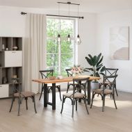 Крака за трапезна маса, черни, 2 бр., 60 x (72-73) см, стомана