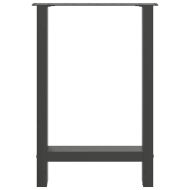 Крака за трапезна маса, антрацит, 2 бр., 60 x (72-73) см, стомана