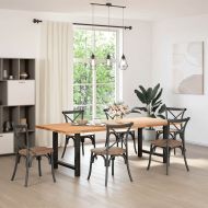 Крака за трапезна маса, черни, 2 бр., 80 x (72-73) см, стомана