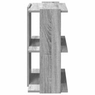 Библиотека 3 рафта сив сонома 60x30x60 см инженерно дърво