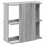 Библиотека 3 рафта сив сонома 60x30x60 см инженерно дърво