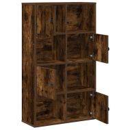 Библиотека, опушен дъб, 60x24x101,5 см, инженерно дърво