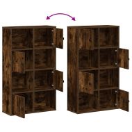 Библиотека, опушен дъб, 60x24x101,5 см, инженерно дърво