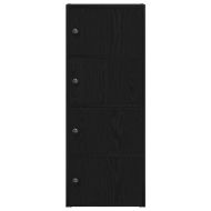 Библиотека, Черен дъб, 40x24x102 см, инженерно дърво