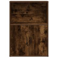 Библиотека, опушен дъб, 60x24x85 см, инженерно дърво