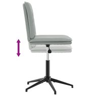 Трапезни столове, 2 бр, светлосиви, кадифе