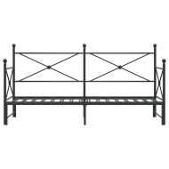 Дневна спалня с багажник без матрак Черно 90x190 cm Стомана