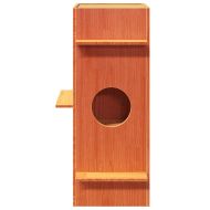 Къща за котки Wax Brown 43x43x90 cm масивна дървесина бор