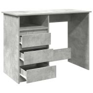 Бюро, бетонно сиво, 102x50x75 см, инженерно дърво