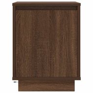 Нощен шкаф с LED осветление Кафяв дъб 38x34x50 cm
