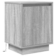 Нощен шкаф с LED осветление Grey Sonoma 38x34x50 cm