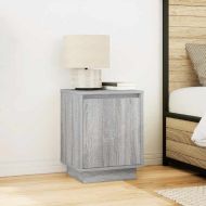 Нощен шкаф с LED осветление Grey Sonoma 38x34x50 cm