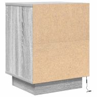 Нощен шкаф с LED осветление Grey Sonoma 38x34x50 cm