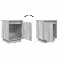 Нощен шкаф с LED осветление Grey Sonoma 38x34x50 cm