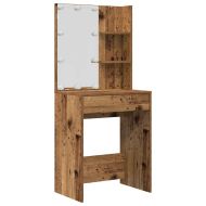 Комплект тоалетка с LED Старо дърво