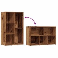 Библиотека, старо дърво, 50x25x80 см, инженерно дърво