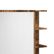 Огледален шкаф за баня от старо дърво 62,5x20,5x64 cm