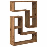 Wall Cube Shelves 2 бр. старо дърво 50x15x50 cm