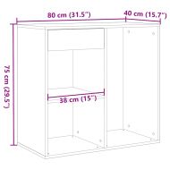 Козметичен шкаф от старо дърво 80x40x75 cm Инженерна дървесина