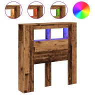 LED табла за глава Старо дърво 100x18,5x103,5 cm