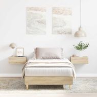 Рамка за легло без матрак сонома дъб 75x190 см инженерно дърво