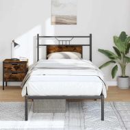 Рамка за легло без матрак опушен дъб 80x200 см инженерно дърво