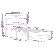 Рамка за легло без матрак сонома дъб 100x190 см инженерно дърво