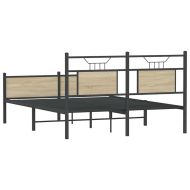 Рамка за легло без матрак сонома дъб 140x190 см инженерно дърво