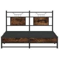 Рамка за легло без матрак опушен дъб 140x200 см инженерно дърво