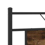 Метална рамка за легло, без матрак, опушен дъб, 183x213 см